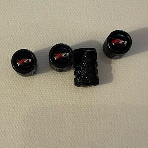 Z71 Chevrolet Valve Stem Caps in Black Set of 4 NWT